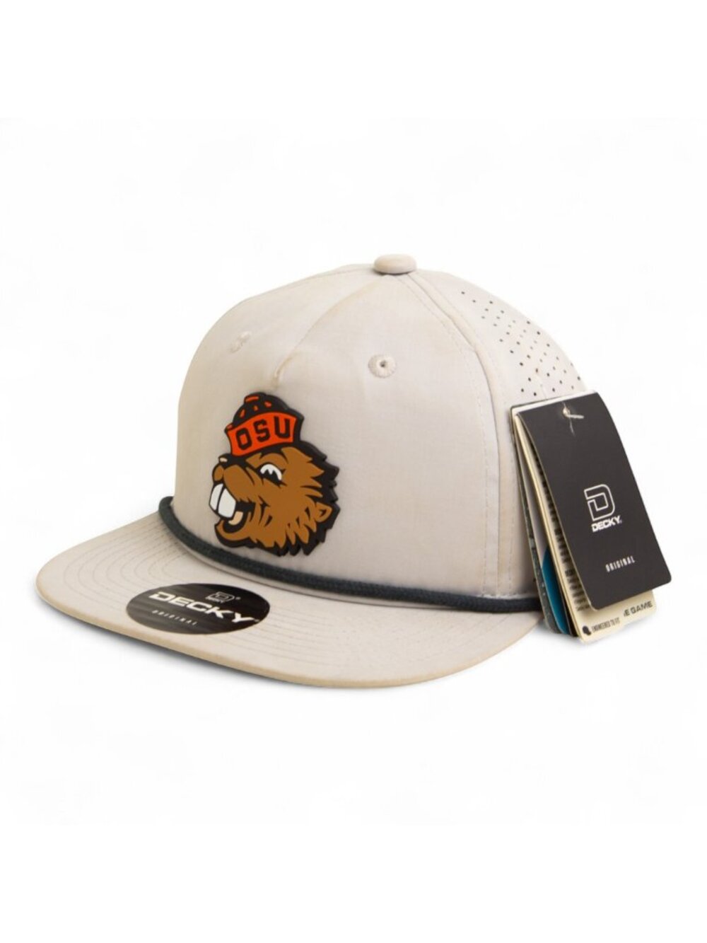 Oregon State Beavers Benny 3D Perforated Rope Hat- Grey/ Charcoal